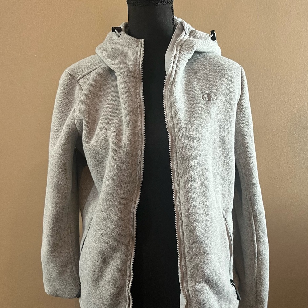 Champion Light Gray Fleece Hoodie